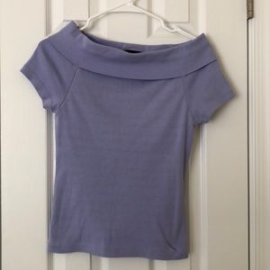 The Limited Off the Shoulder Blouse in Purple